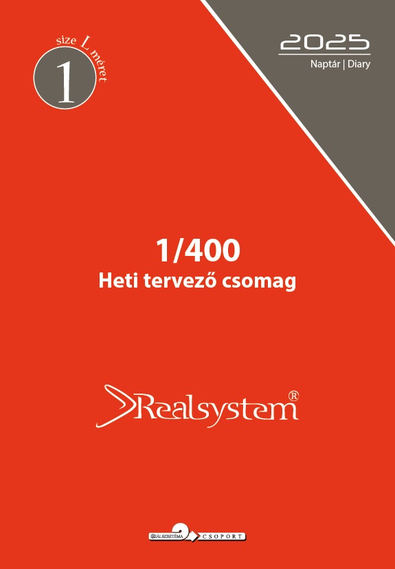 Realsystem 1/400 éves heti beosztású gyűrűs naptár kiegészítő