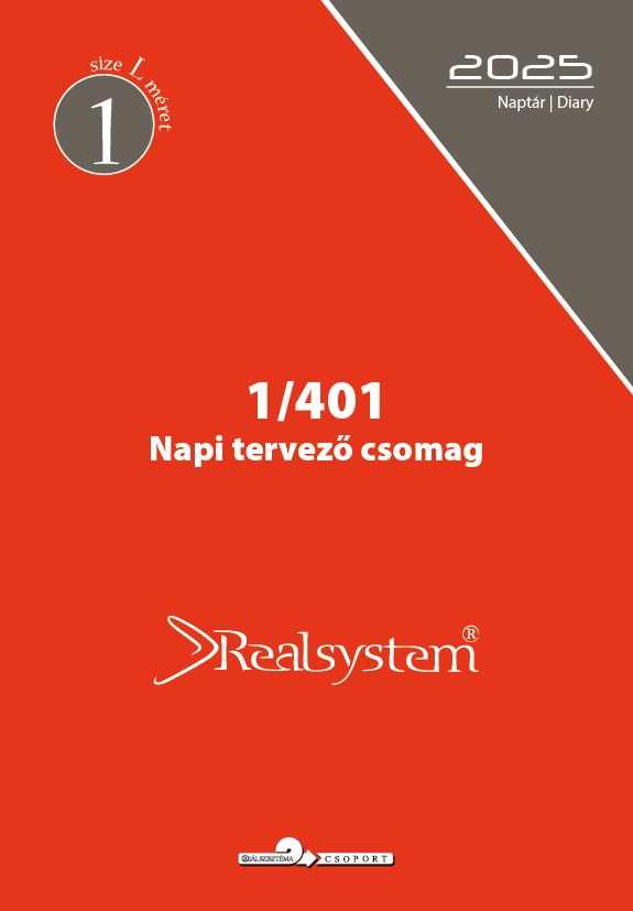 Realsystem 1/401 éves napi beosztású gyűrűs naptár kiegészítő