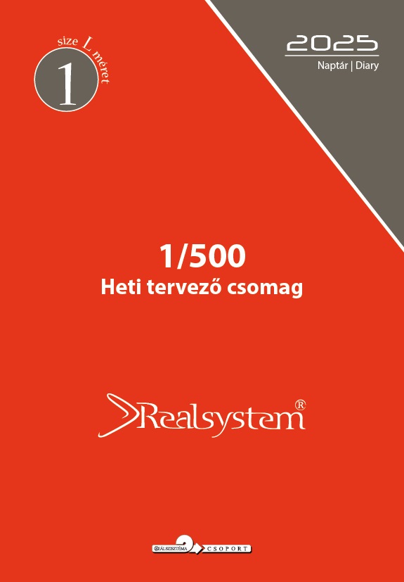Realsystem 1/500 éves heti beosztású gyűrűs naptár kiegészítő