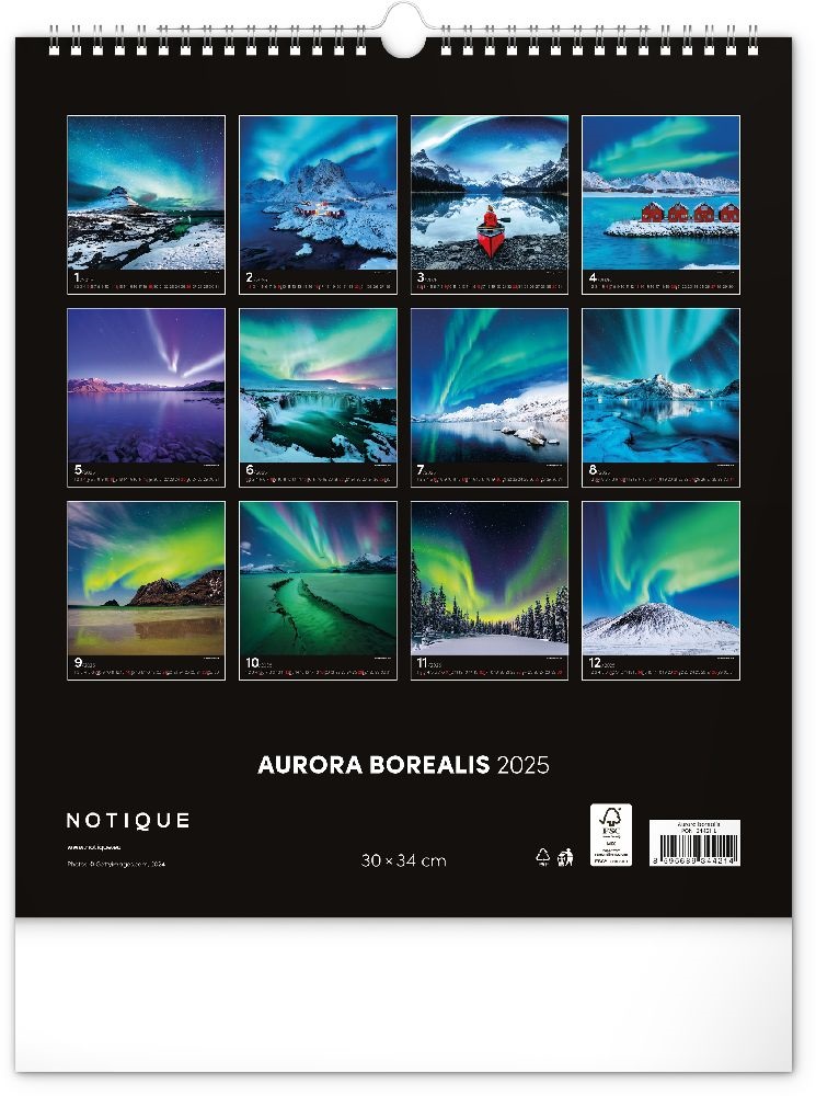 Realsystem 2025 Aurora Borealis 6087 falinaptár