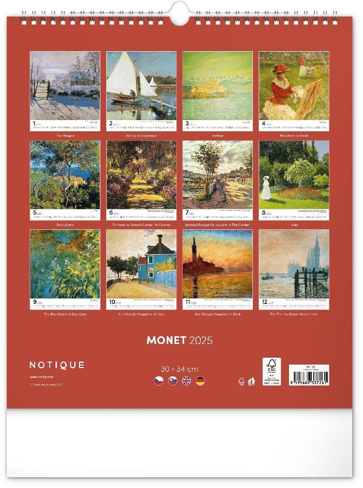 Realsystem 2025 Claude Monet 6087 falinaptár