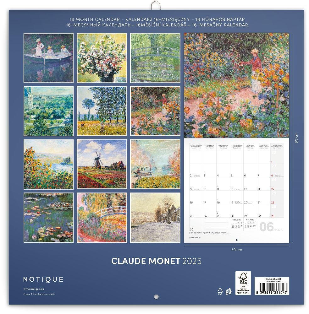 Realsystem 2025 Claude Monet 6097 falinaptár