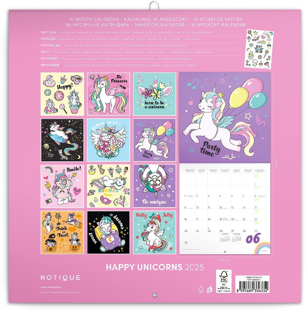 Realsystem 2025 Happy Unicorns 6097 falinaptár