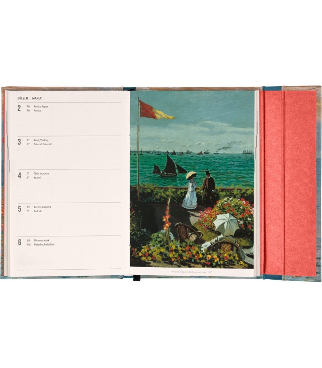 Realsystem 2026 5412 Claude Monet B6 mágneses zsebnaptár