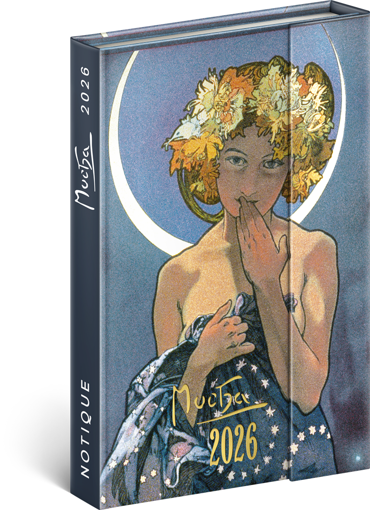 Realsystem 2026 Alphonse Mucha 5412-AM B6 mágneses zsebnaptár