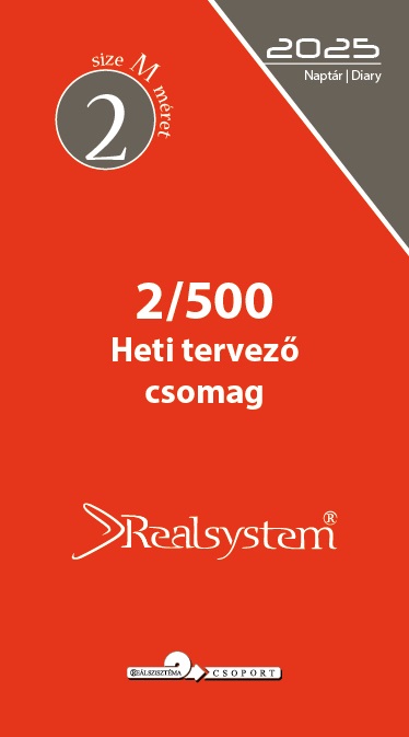 Realsystem 2/500 éves heti beosztású gyűrűs naptár kiegészítő