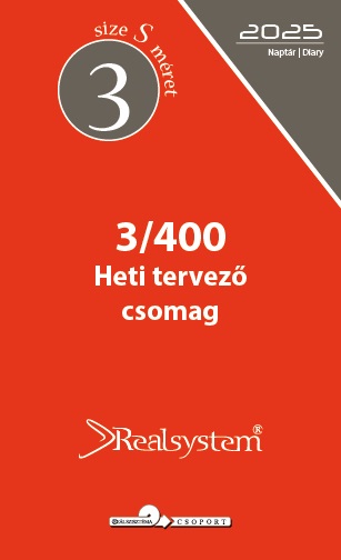 Realsystem 3/400 éves heti beosztású gyűrűs naptár kiegészítő