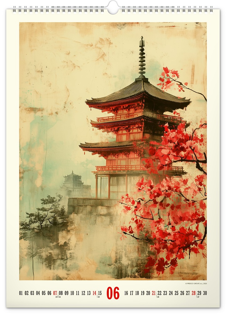 Realsystem Vintage Posters 2026 Japanese Art 6094-JA falinaptár