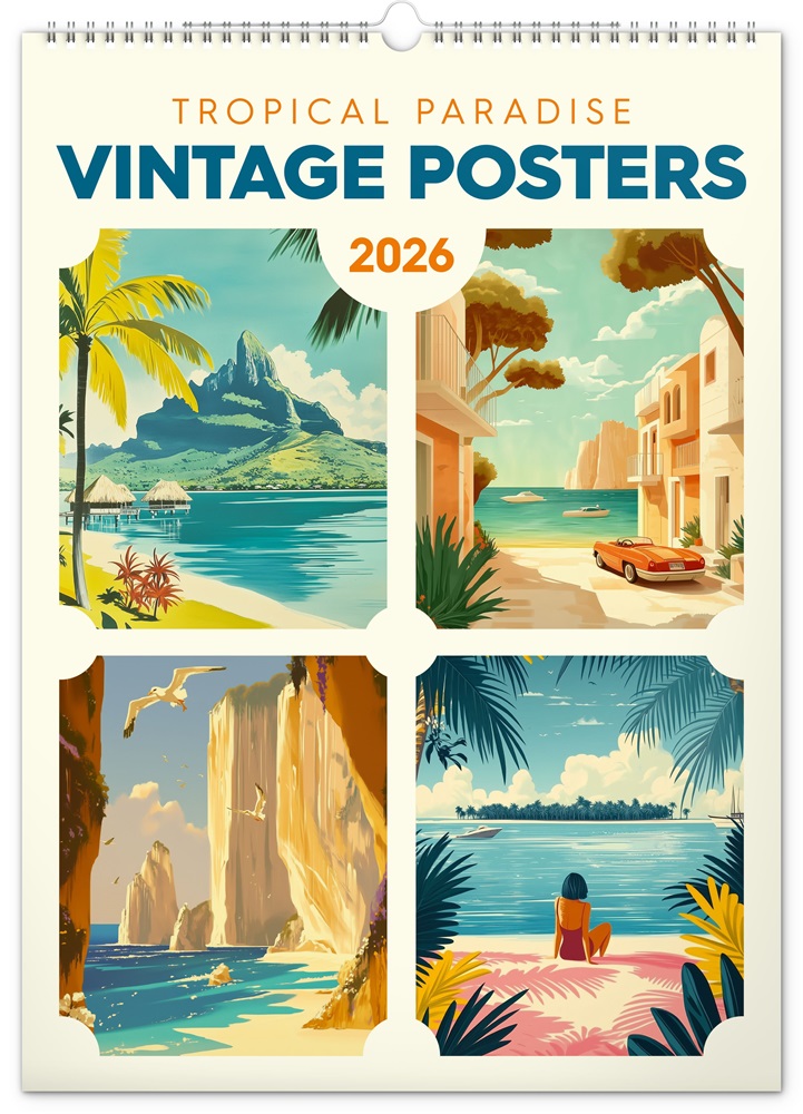 Realsystem Vintage Posters 2026 Tropical Paradise 6094-TP falinaptár