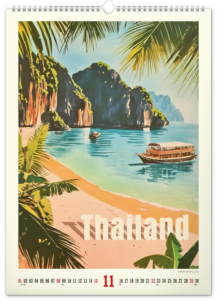 Realsystem Vintage Posters 2026 Tropical Paradise 6094-TP falinaptár