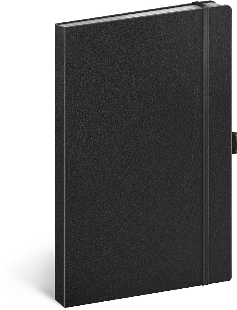 Realsystem Vivella 13 × 21 cm Black vonalas notesz
