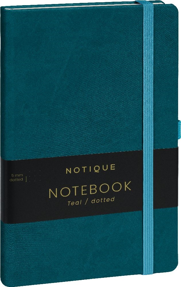 Realsystem Vivella 13 × 21 cm Teal pontozott notesz