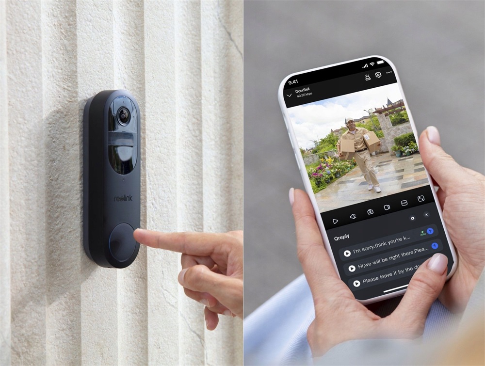 Reolink D340B /4MP/H264/PIR Detection/Dual-Band/ember felismerés/SD kártya/7000mAh/Akkumulátoros WiFi okoscsengő