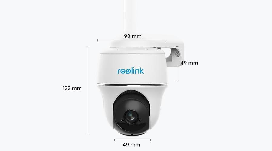Reolink GO PT Plus /4 MP/H265/95°/IR10m/4G/akkumulátoros IP PT dómkamera + napelemes töltő