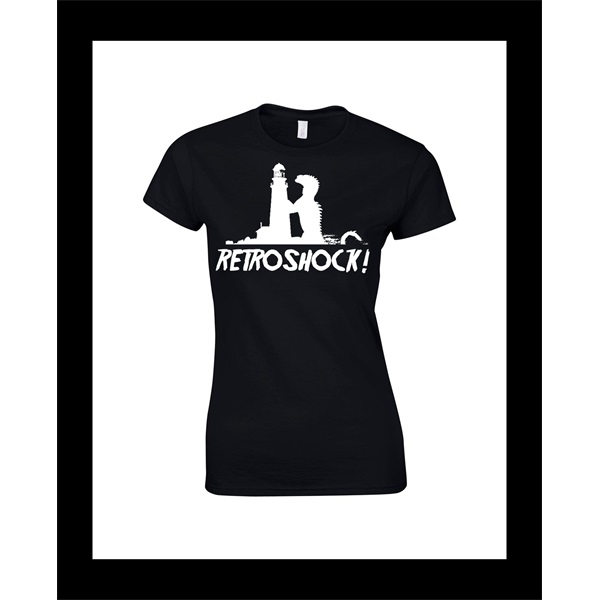 Retroshock Godzilla Classic női fekete XL méretű póló