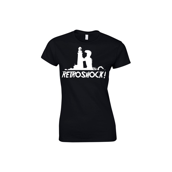 Retroshock Godzilla Classic női fekete XL méretű póló