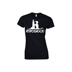 Retroshock Godzilla Classic női fekete XL méretű póló
