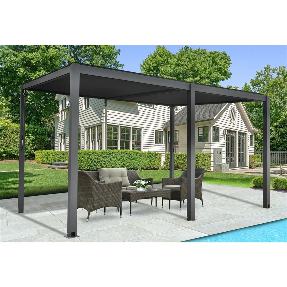 Riwall RMBP 13x10 Anthracite 4 x 3 m, antracit bioklimatikus alumínium pergola