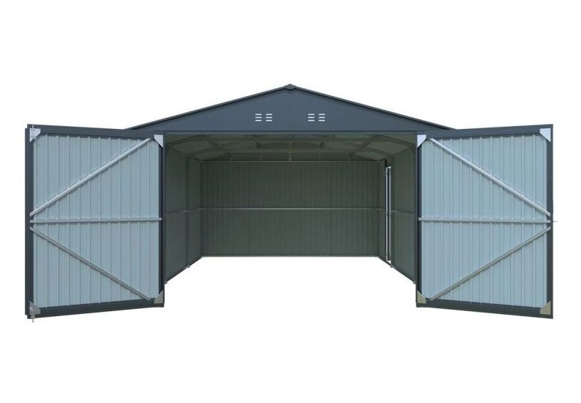 Riwall RMCG 20x13 3,86x6 m nyeregtetős antracit fém garázs