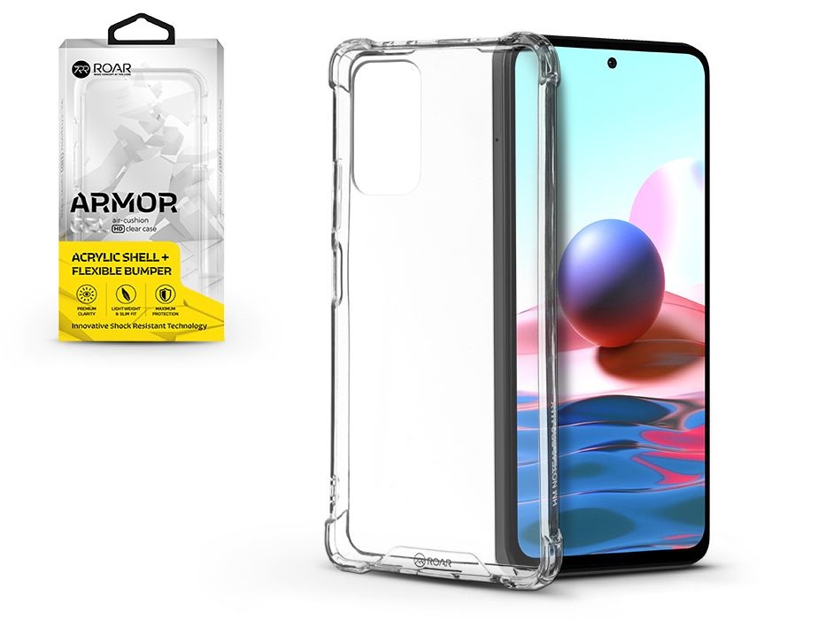 Roar KC0708 Roar Armor Xiaomi Redmi Note 10/Note 10s átlátszó ütésálló szilikon védőtok
