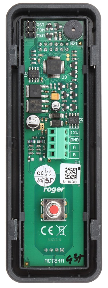 Roger MCT84M-BK 13,56 MHz/MIFARE/beltéri proximity olvasó terminál