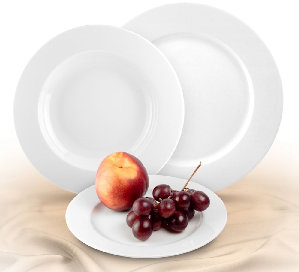 Rotberg Basic fehér 24cm 6db-os porcelán lapostányér szett