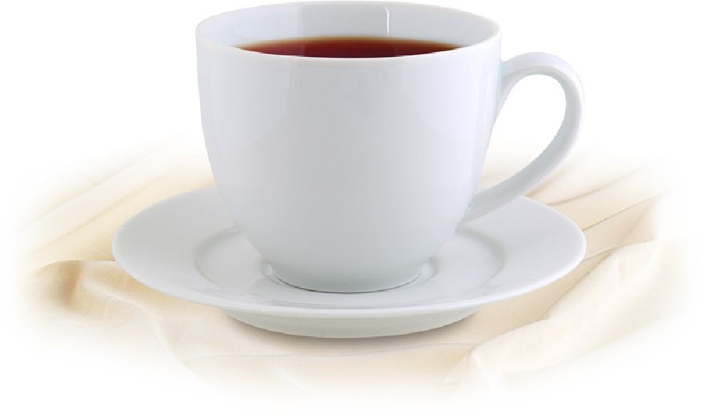 Rotberg Basic fehér 38cl 4db-os porcelán teás csésze+alj szett