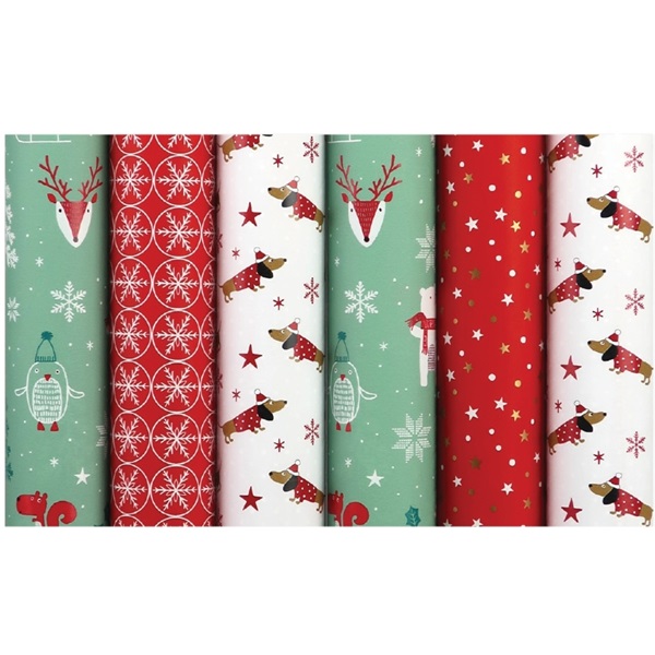 Rotolux SANTAS HELPERS 0,7x2m lakkozott csomagolópapír