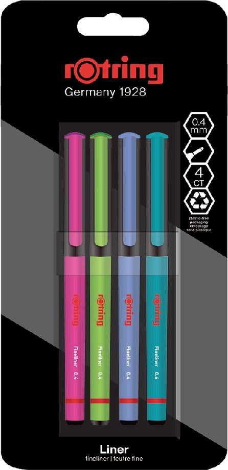 Rotring Liner 4 db-os vegyes színű tűfilc készlet