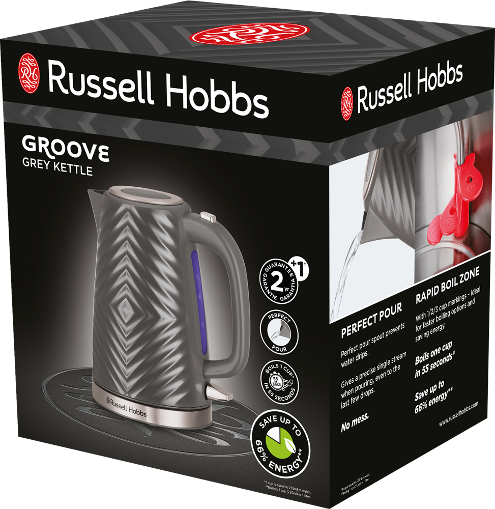 Russell Hobbs 26382-70/RH Groove 1,7L-es szürke vízforraló