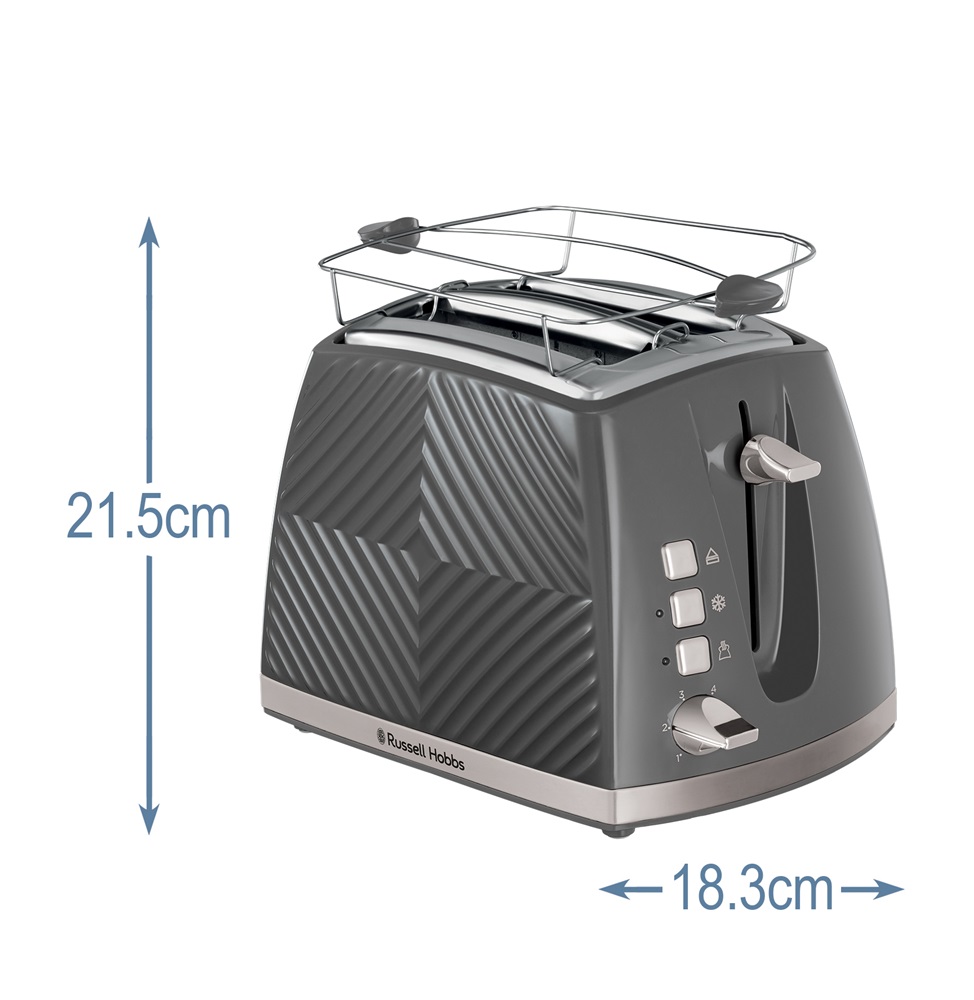 Russell Hobbs 26392-56/RH Groove szürke 2 szeletes kenyérpirító