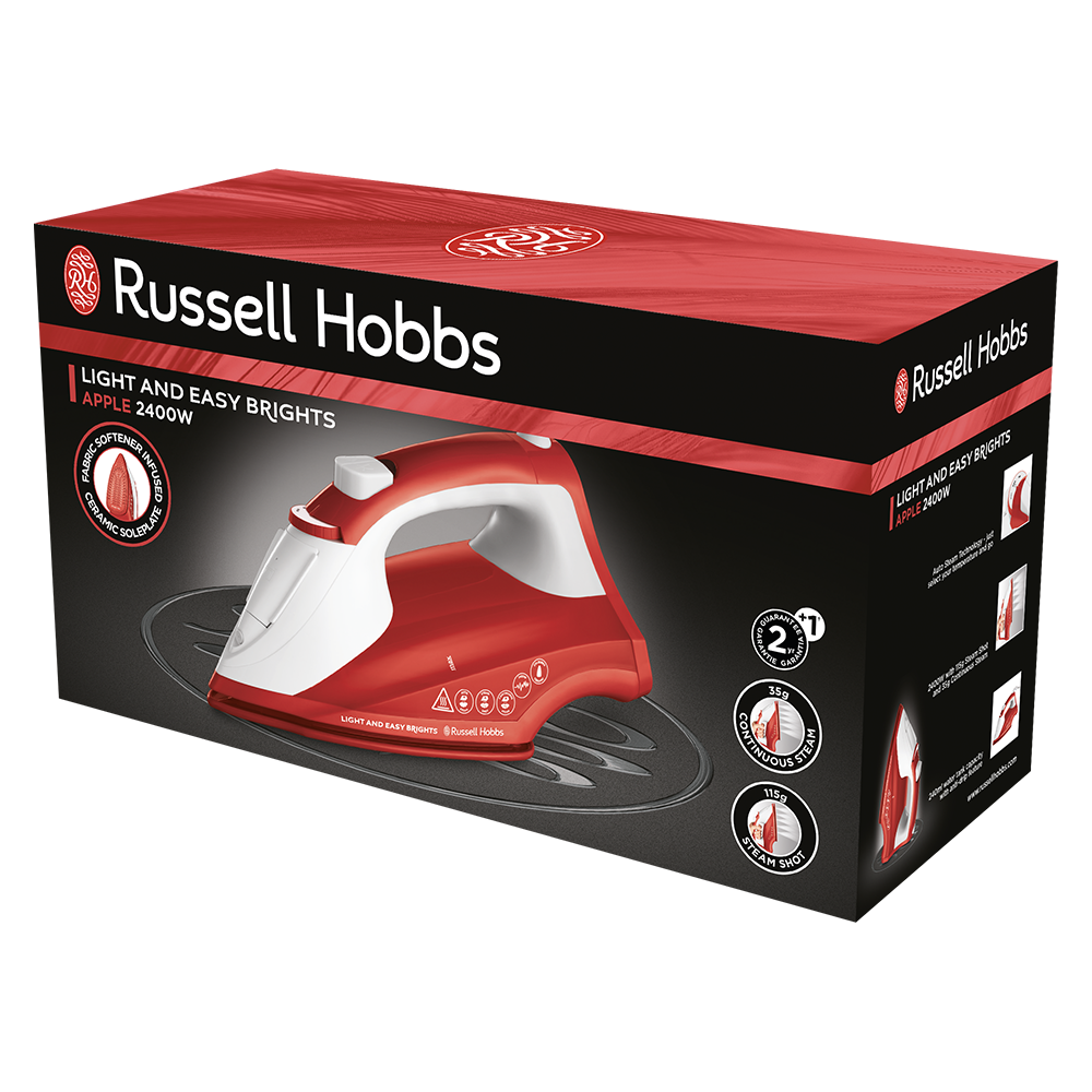 Russell Hobbs 26481-56/RH Light&Easy Brights Apple piros-fehér gőzölős vasaló