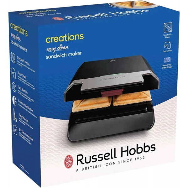 Russell Hobbs 26800-56/RH Creations Easy Clean fekete szendvicssütő