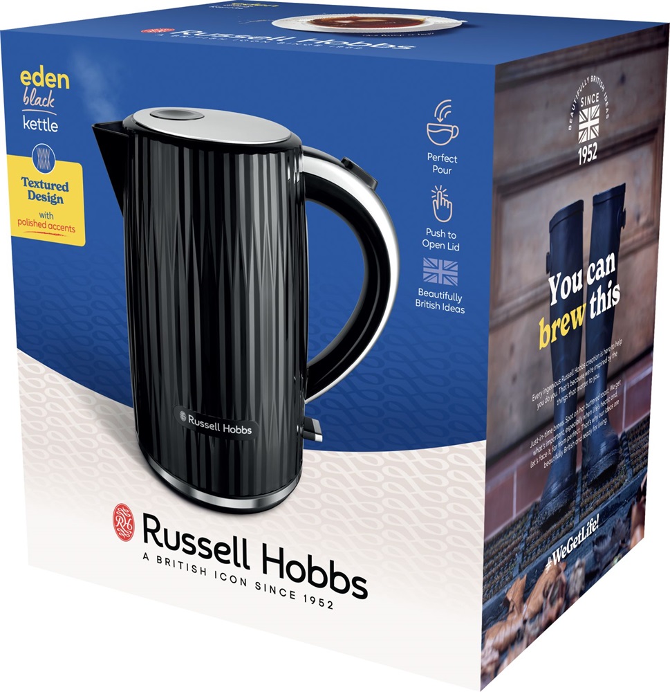 Russell Hobbs 27361-70/RH Eden 1,7L-es fekete vízforraló