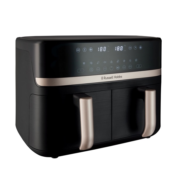 Russell Hobbs 27680-56/RH Satisfry fekete 9L dupla kosaras forrólevegős sütő