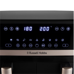 Russell Hobbs 27680-56/RH Satisfry fekete 9L dupla kosaras forrólevegős sütő