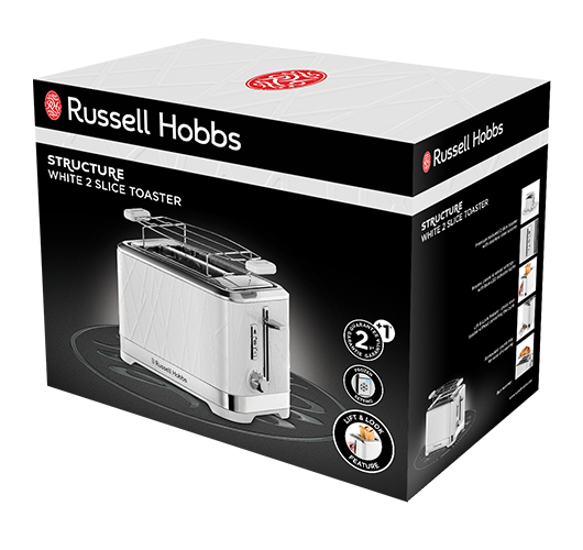 Russell Hobbs 28090-56/RH Structure fehér 2 szeletes kenyérpirító