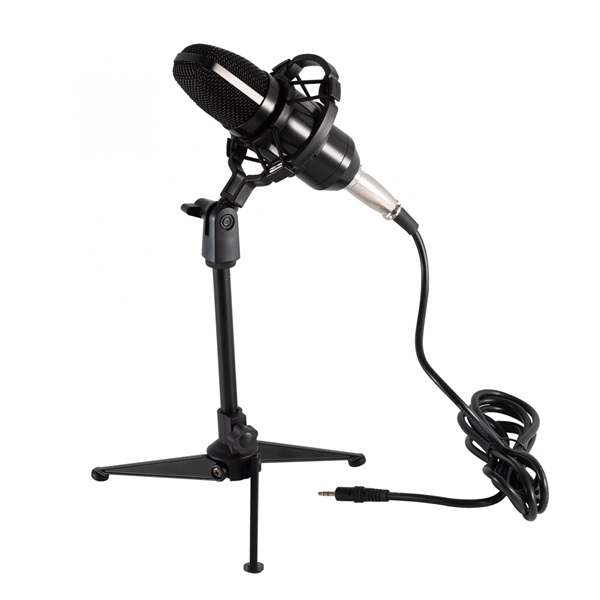 SAL M 12 XLR-3,5mm stúdió mikrofon szett és tripod