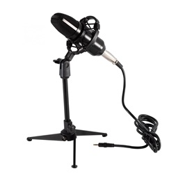 SAL M 12 XLR-3,5mm stúdió mikrofon szett és tripod
