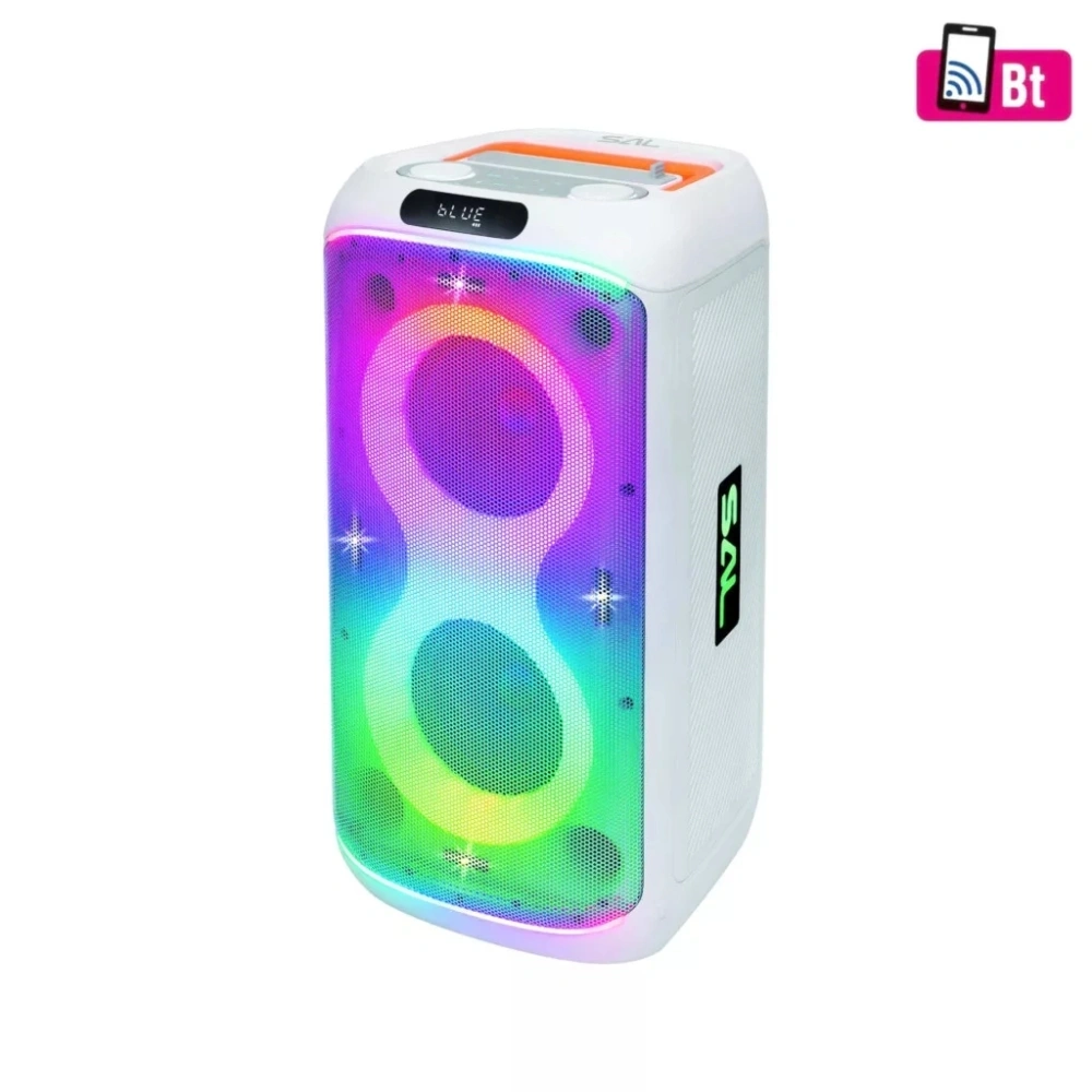 SAL PAR216WH 2x165mm akku BT LED mikrofon party hangszóró