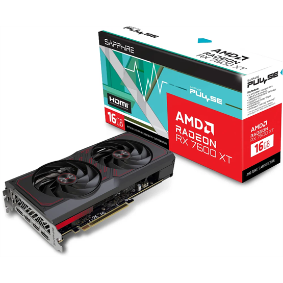SAPPHIRE PULSE AMD RADEON RX 7600 XT GAMING OC 16GB GDDR6 DUAL HDMI DUAL DP