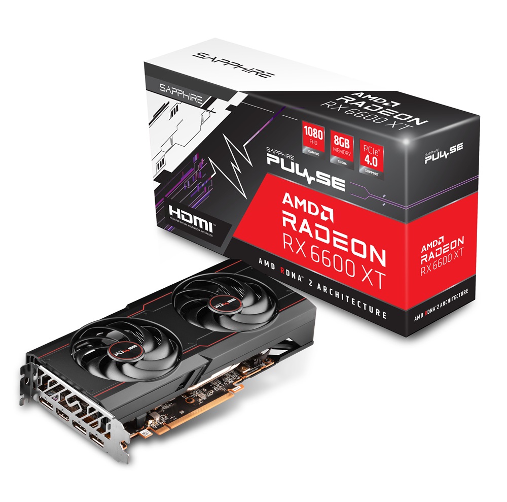 SAPPHIRE PULSE RX 6600 XT GAMING OC AMD 8GB GDDR6 128bit PCIe videokártya