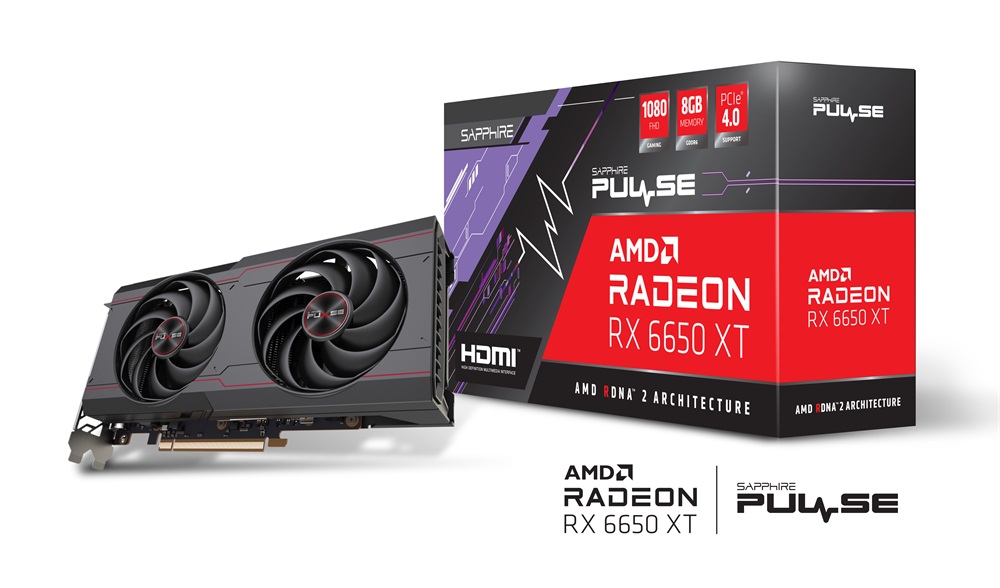SAPPHIRE PULSE RX 6650 XT GAMING OC AMD 8GB GDDR6 128bit PCIe videokártya