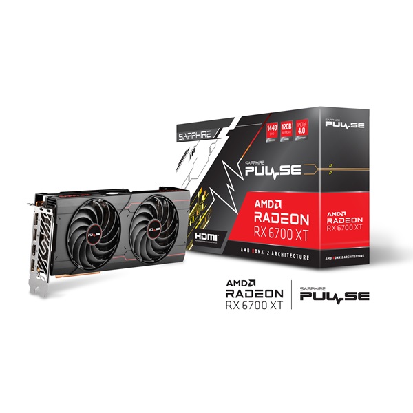 SAPPHIRE PULSE RX 6700 XT GAMING OC AMD 12GB GDDR6 192bit PCIe videokártya