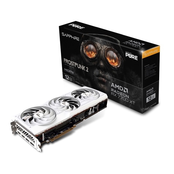 SAPPHIRE PURE Radeon RX 7700 XT Frostpunk 2 Edition AMD 12GB GDDR6 192bit PCIe videókártya