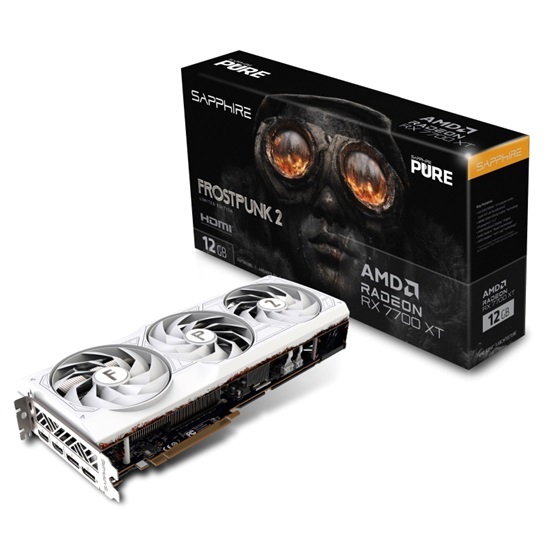 SAPPHIRE PURE Radeon RX 7700 XT Frostpunk 2 Edition AMD 12GB GDDR6 192bit PCIe videókártya