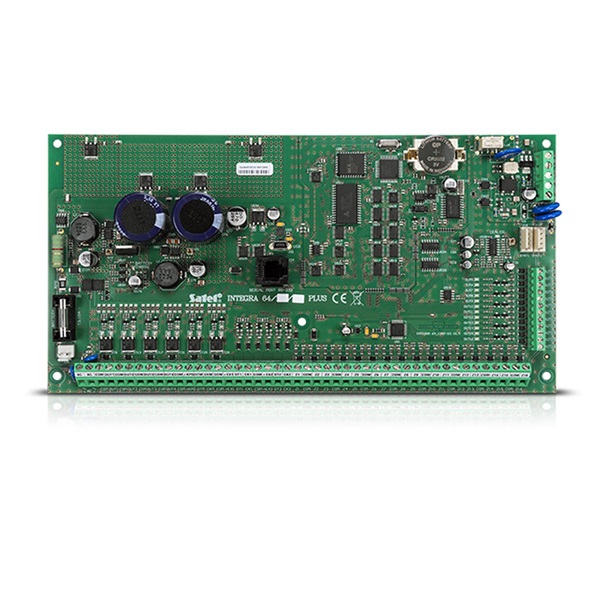 SATEL INTEGRA64PLUS 16 zónás/max. 64 zónáig bővíthető/EN 50131 Grade3/32 particiós/riasztó központ