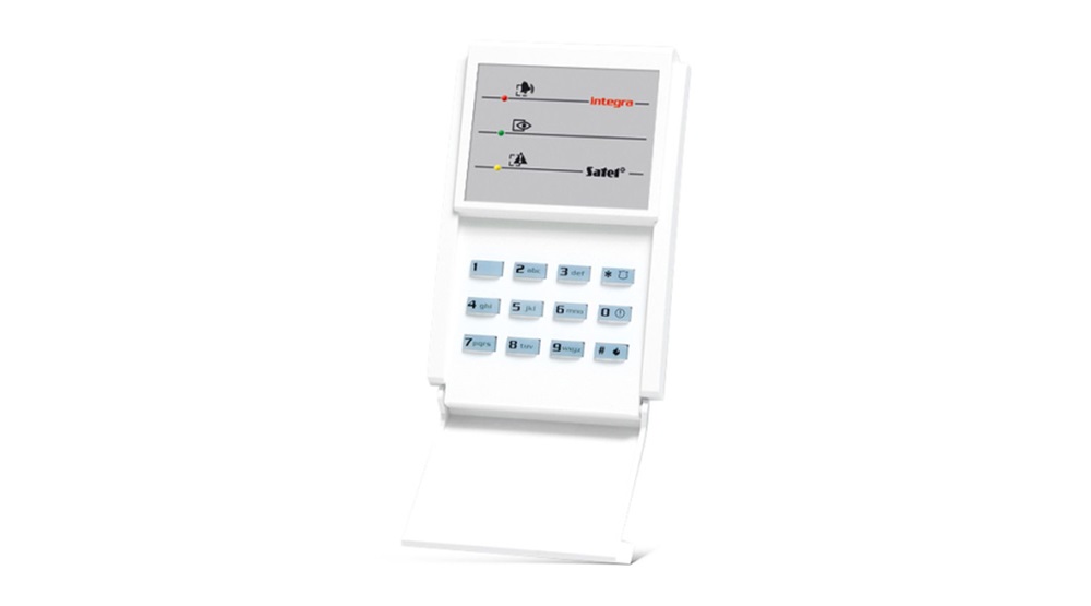 SATEL INTSBL kék világítással/INTEGRA központokhoz/egy partíciós LED kezelő