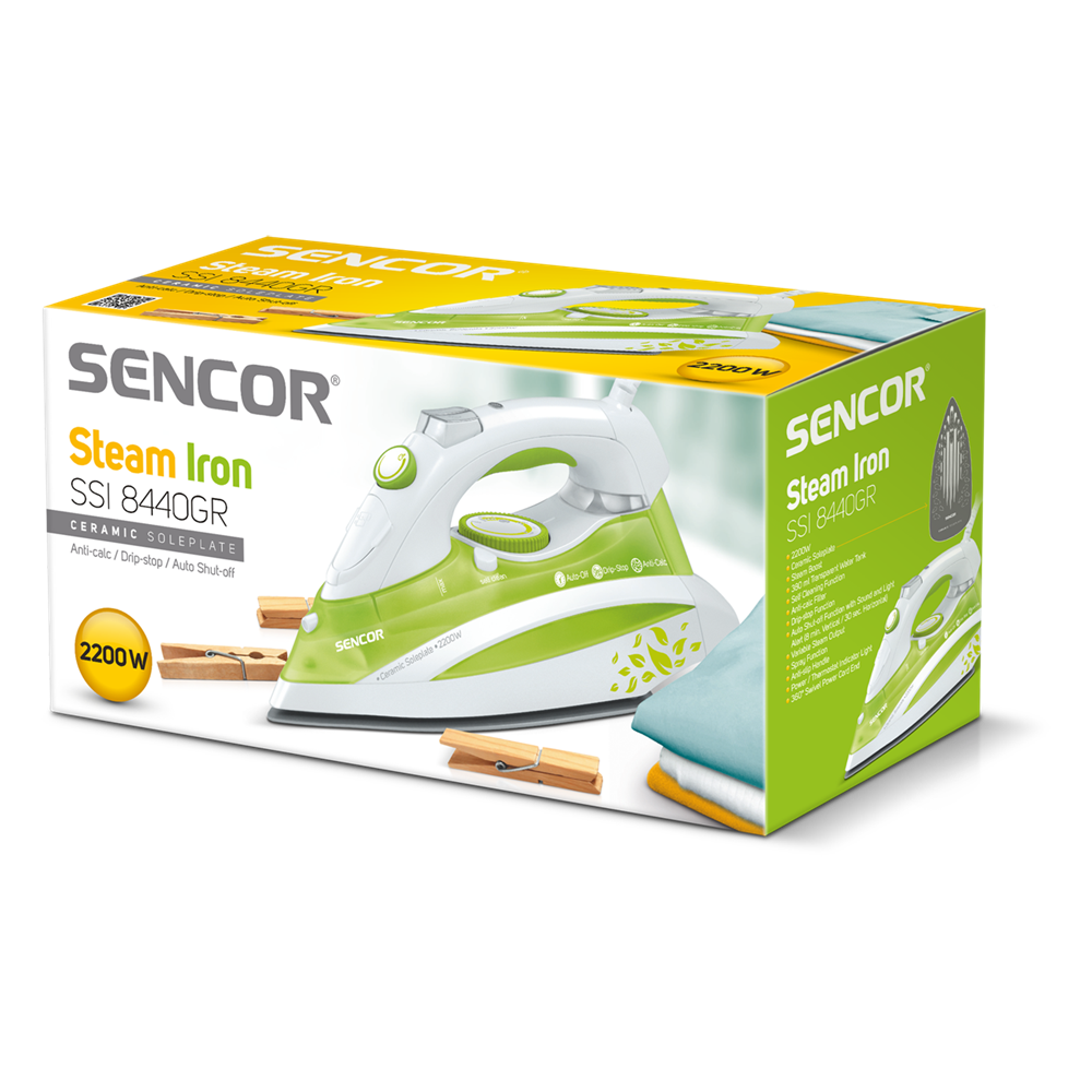 Sencor SSI 8440GR zöld-fehér gőzölős vasaló