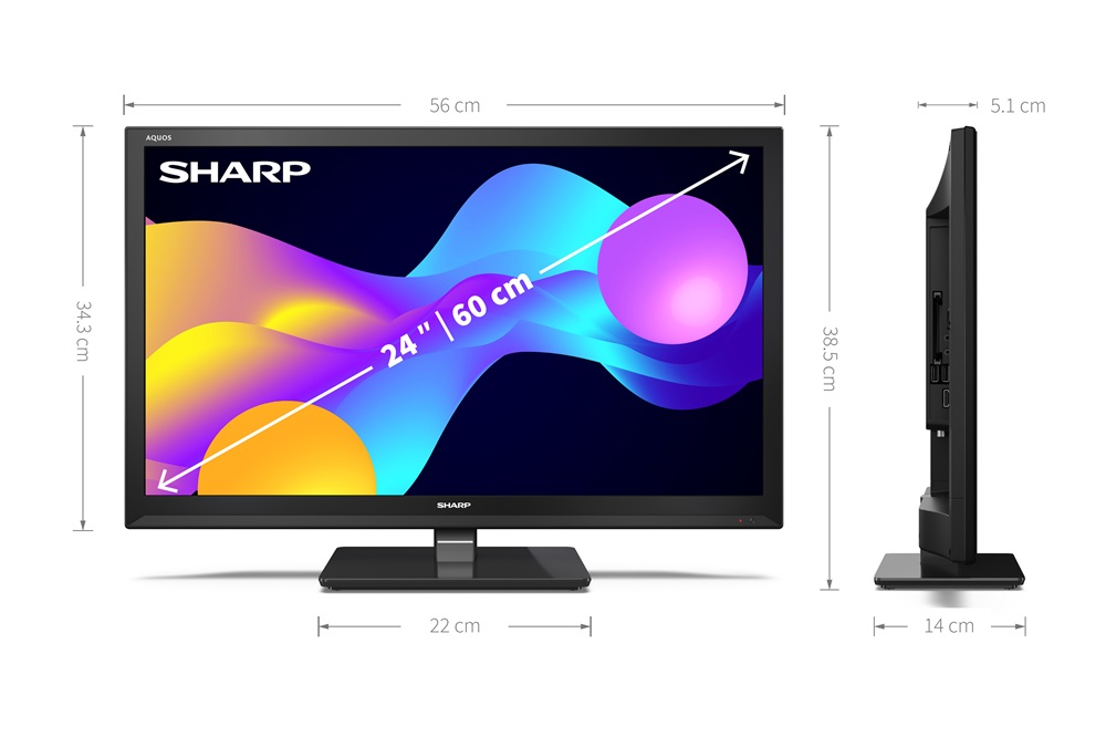 SHARP 24" 24EE3E HD Ready Smart LED TV